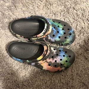 Tye dye crocs